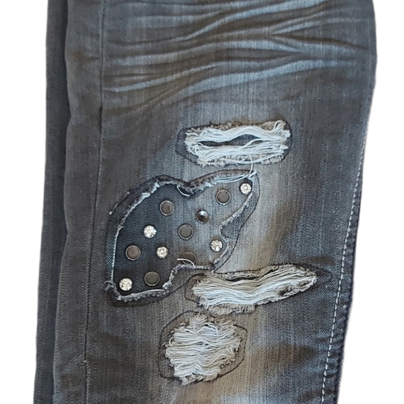 Washed Grey Vintage Jeans,Size 28,Low Rise - Picture 4 of 8